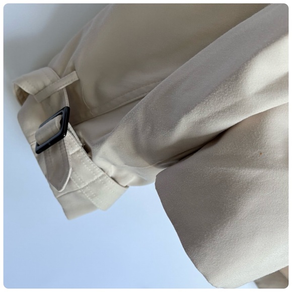 NWT Anthropologie Color: Eyelet Decor  Crop Trench Coat Jacket, size 1X - Picture 10 of 14